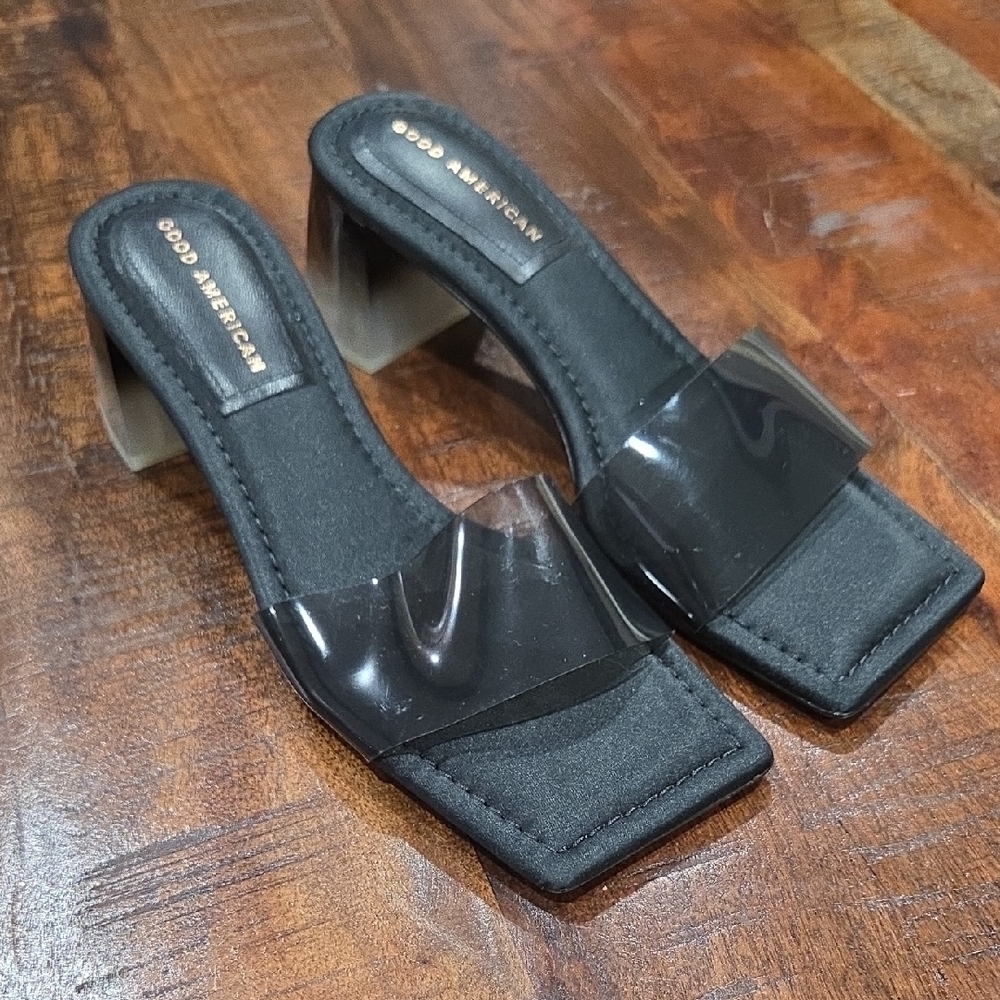 Good American Black Women's Heeled Sandals